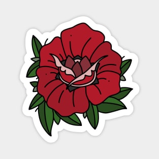 Traditional Rose Tattoo Magnet