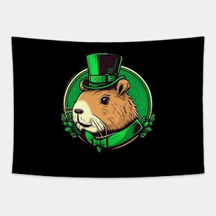 St. Patrick's day Capybara Tapestry