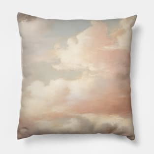 Pink Pastel Clouds Romantic Sunset Pillow