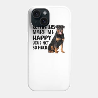 Rottweilers MAKE ME HAPPY! YOU? NOT SO MUCH. Phone Case