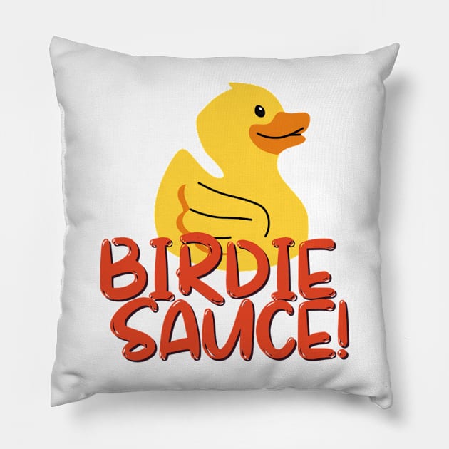 Birdie Sauce Golf Apparel Pillow by Topher's Emporium