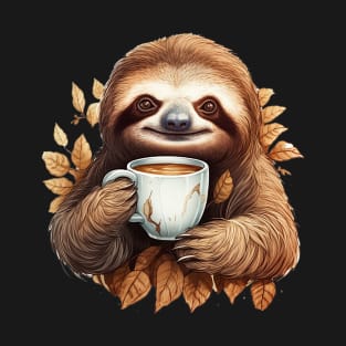 Cute Little Sloth Lover Lazy Sloth Music Lovers says Chill T-Shirt