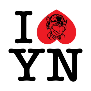 I Heart Yew Nork-Black Text T-Shirt