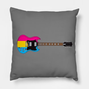 Pansexual Pride Flag Electric Guitar Pillow