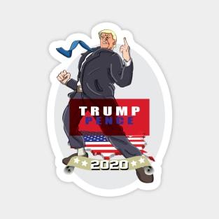 Trump 2020 (comic style) Magnet