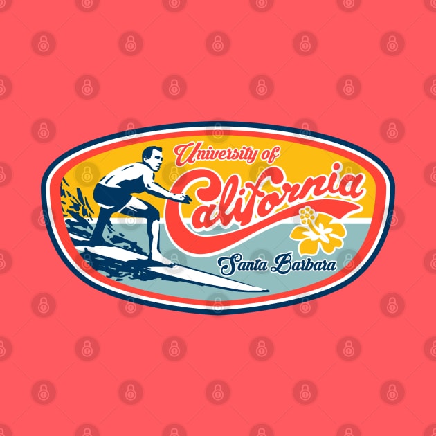 UC Santa Barbara UCSB Classic Surfer Design by Vector Deluxe