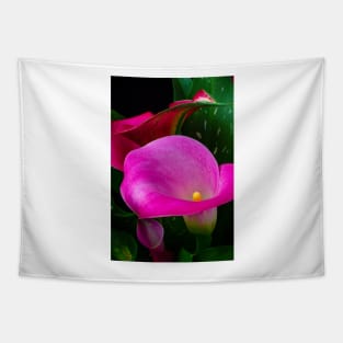 Pink Calla Lily Garden Still Life Tapestry