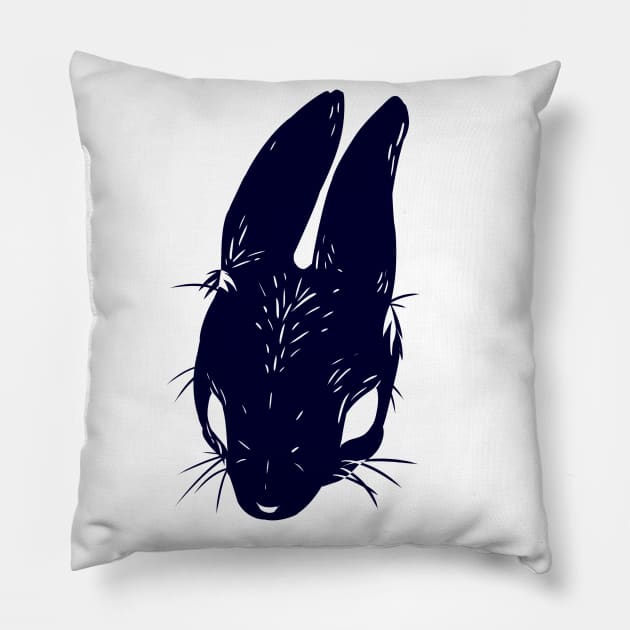 Black Bunny Pillow by SunnyMoum