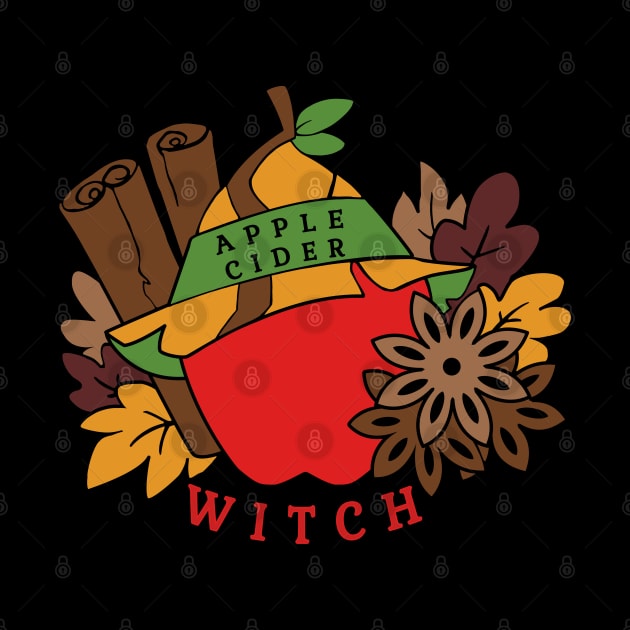 Apple Cider Witch bold colors by StudioBliz