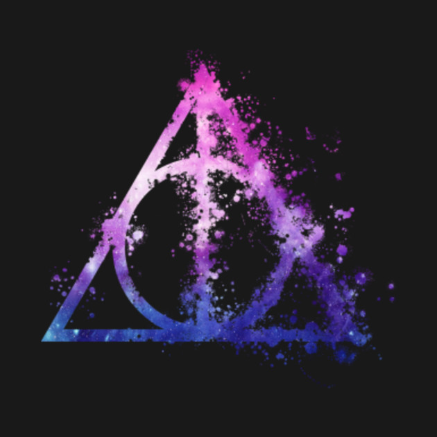 Harry Potter Deathly hallows galaxy half paint drops