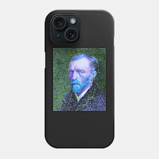 neon pop art vaporwave aesthetic van gogh self portrait Phone Case