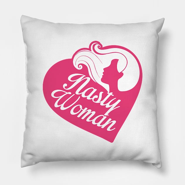 Nasty Woman Pillow by VectorPlanet