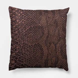 Leather Snakeskin Design Pillow