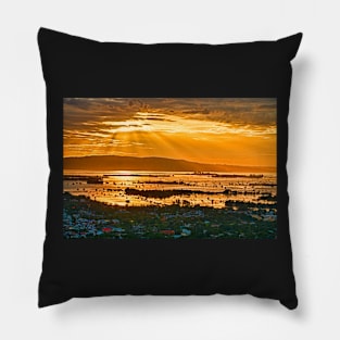 Sunset over Irrawaddy. Pillow