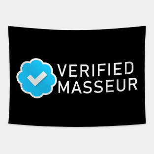 Massage Verified Blue Check Tapestry