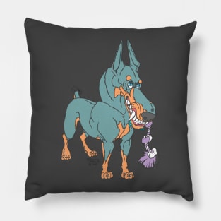 BLUE DOBERMAN Pillow