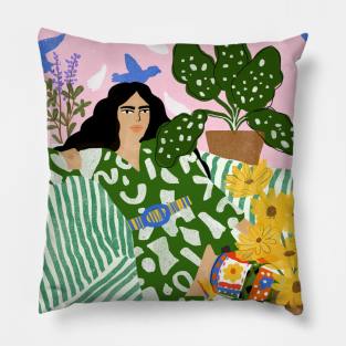 Boho Chic Lady Pillow