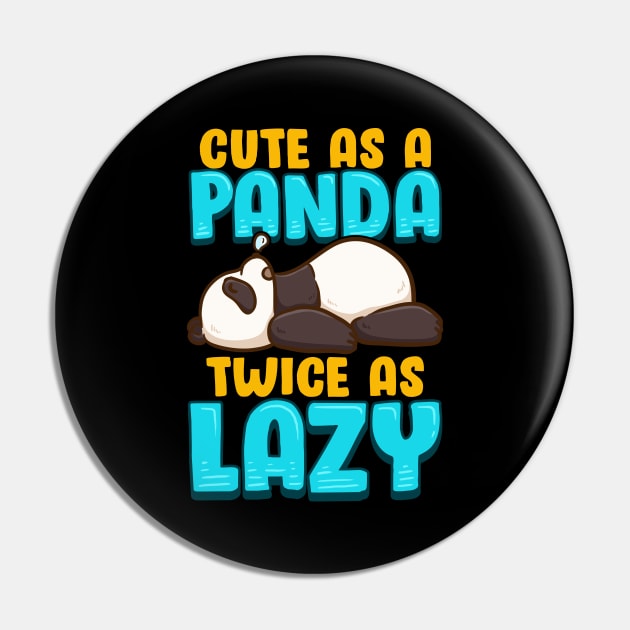 Cute As a Panda & Twice As Lazy Sleeping Panda Pin by theperfectpresents