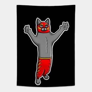 Gato Luchadore - Cat Luchador - Wrestler Kitty Tapestry