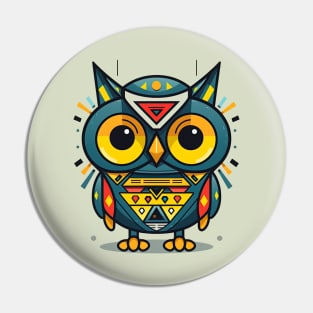 Geometric Owl Pin