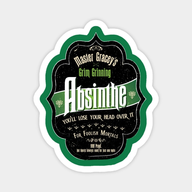 Master Gracey's Grim Grinning Absinthe Magnet by EnchantedTikiTees