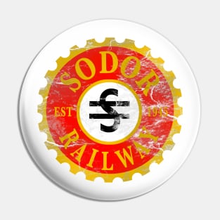 Sodor Railway Logo - Distressed Pin