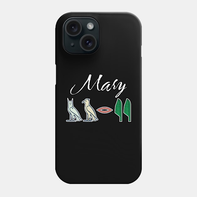 MARY-American names in hieroglyphic letters,  a Khartouch Phone Case by egygraphics