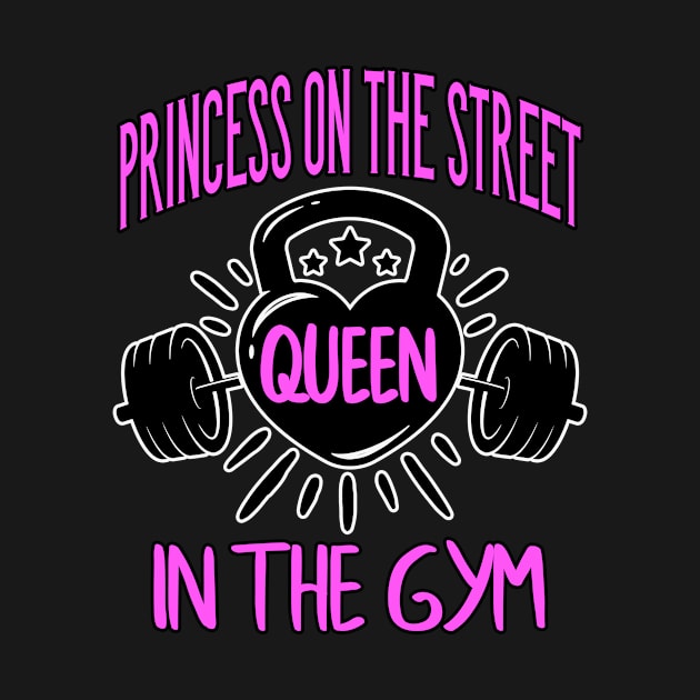 Queen In The Gym Women funny Workout by Foxxy Merch