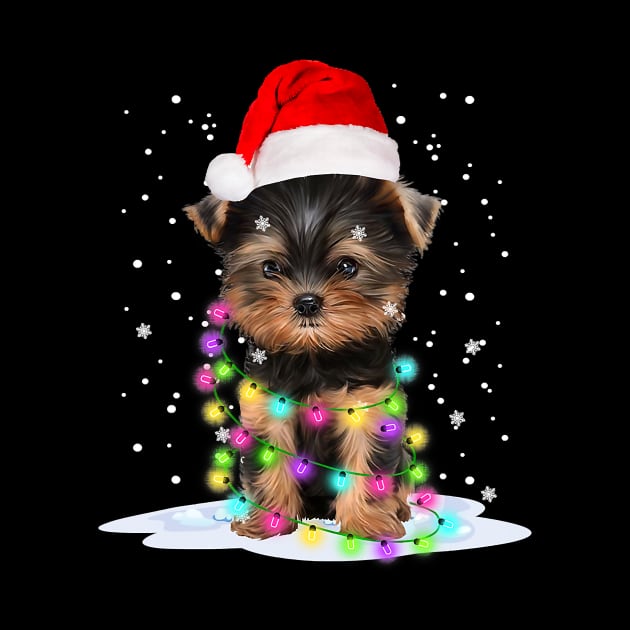 Yorkshire Terrier Dog Light Christmas by IainDodes