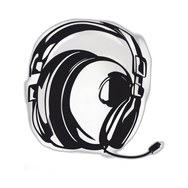 Headphone Monochromatic Shadow Silhouette Anime Style Collection No. 402 by cornelliusy