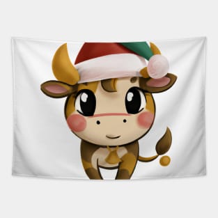 Cute Ox Drawing Tapestry