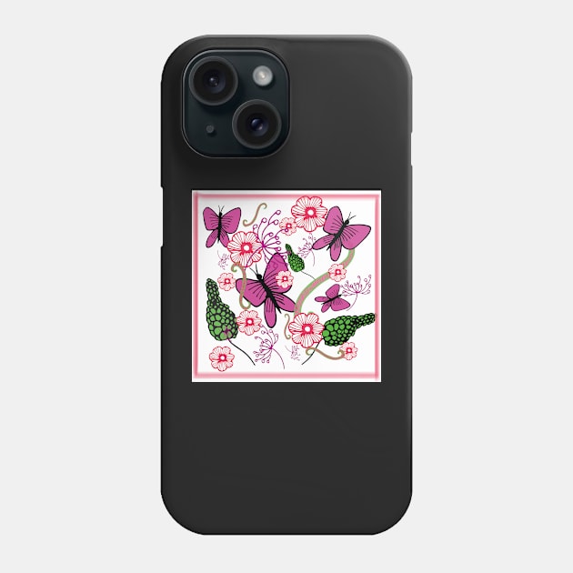 butterfly garden Phone Case by Symphonia46