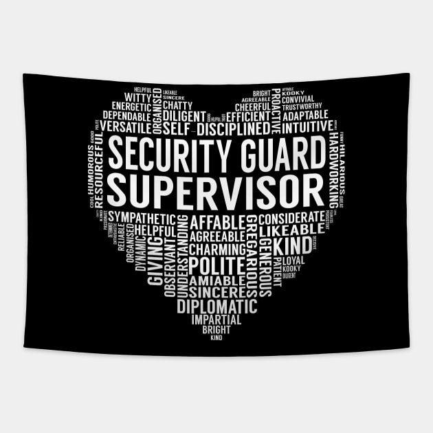 Security Guard Supervisor Heart Tapestry by LotusTee