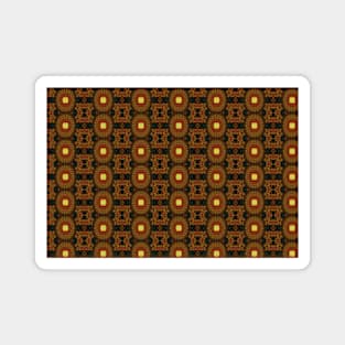 Orange Red Yellow Psychedelic Fractal Abstract Pattern Magnet