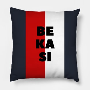 Bekasi City in Indonesian Flag Vertical Pillow