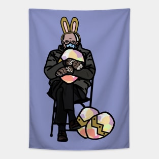 Happy Easter Bunny Ears on Funny Bernie Sanders Tapestry