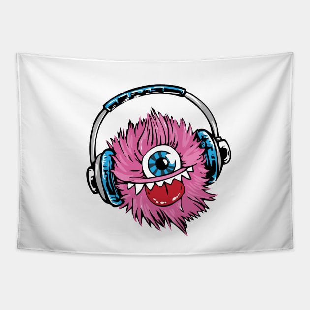 Music Monster. Tapestry by LeonLedesma