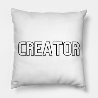 Creator black outline Pillow