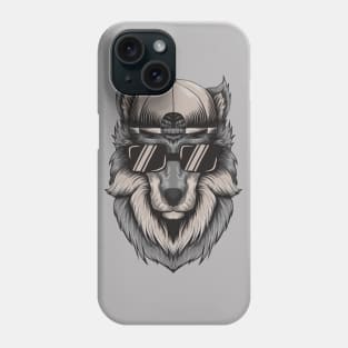 Cool Black and White Wolf Phone Case