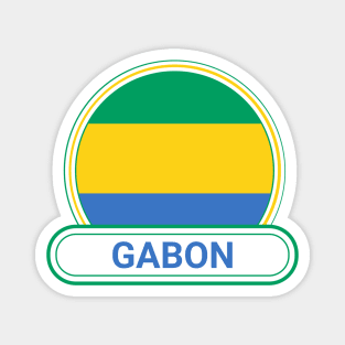 Gabon Country Badge - Gabon Flag Magnet