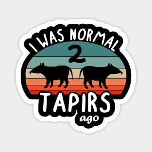 Sunset vintage tapir saying jungle Magnet