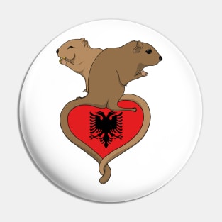 Gerbil Albania (light) Pin