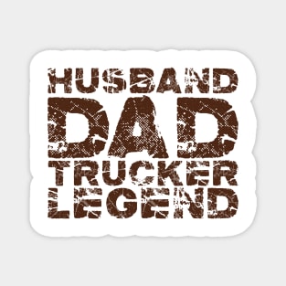 Husband Dad Trucker Legend #1 Magnet