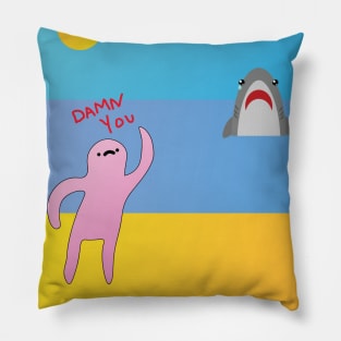 Honest blob hate sharks Pillow