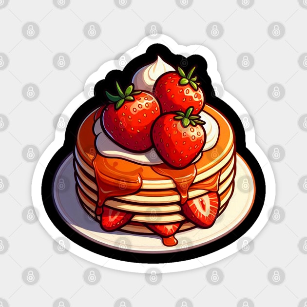 Strawberry Pancakes Magnet by Plushism