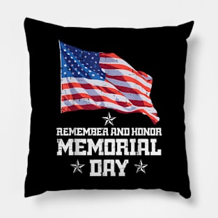 Memorial Day America Flag  Honor Men Women Kids Teen Pillow