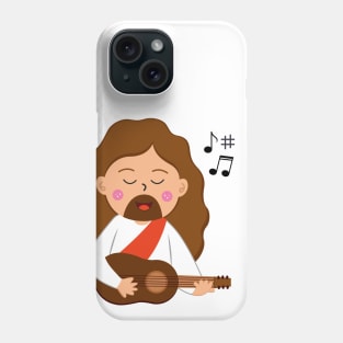 Jesus playing guitar Phone Case