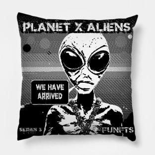 Funny Retro Alien Sci Fi Invasion Pillow