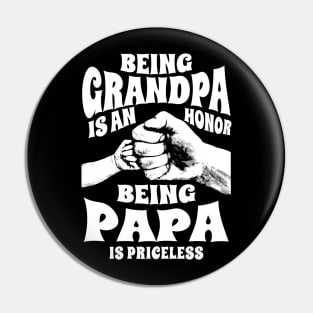 being grandpa- white Pin