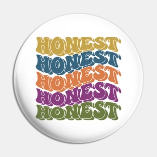 Honest retro typography design Pin